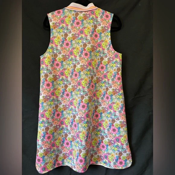 SSYS BLUE BLUM SCUBA COLLARED SLEEVELESS ACTIVE DRESS SIZE L - Picture 5 of 14